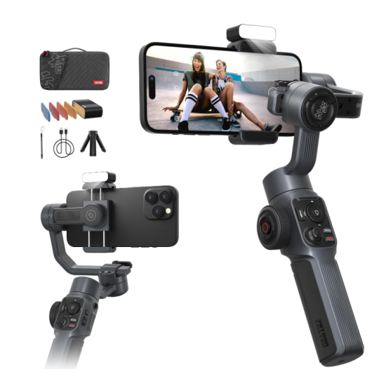 Zhiyun Smooth 5 Combo Gimbal Stabilizer, 3-Axis Handheld Smartphone Gimbal